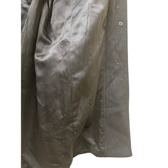 Halogen Size 12 Black Wool Blend Long Heavy Winter Pea Coat Jacket Classic Work - Picture 8 of 13